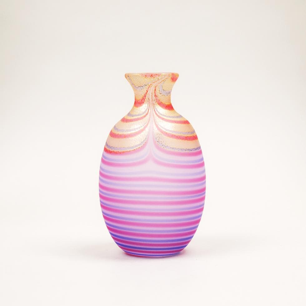 石井康治 手吹き Pulled Stripes Glass 金蒔徳利 箱付 美品 石井康治 手吹き Pulled Stripes Glass 金蒔徳利 箱付 美品