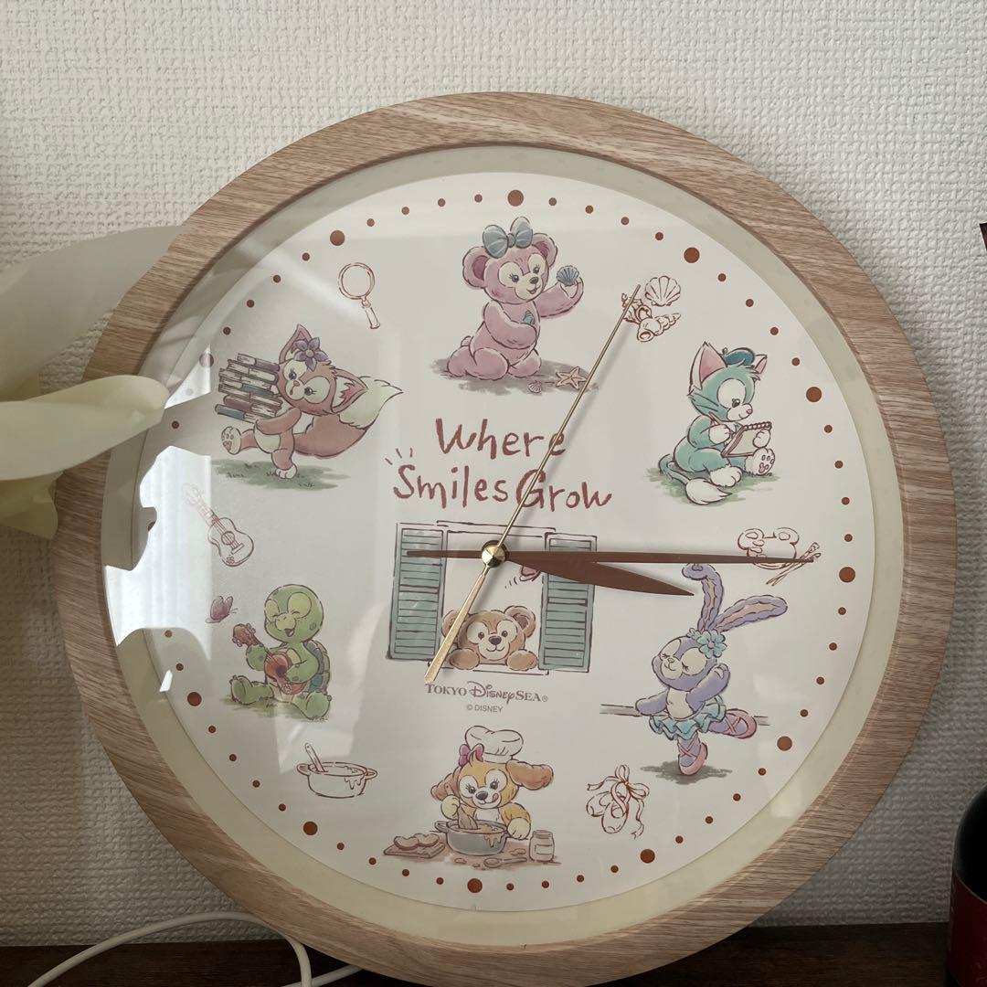 ★希少★新品★ダッフィー&フレンズ　Where Smiles Grow 掛け時計