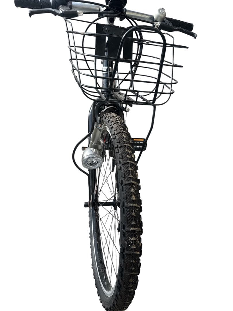 引取り希望】Prideキッズバイク ブラック フロントバスケット付き24