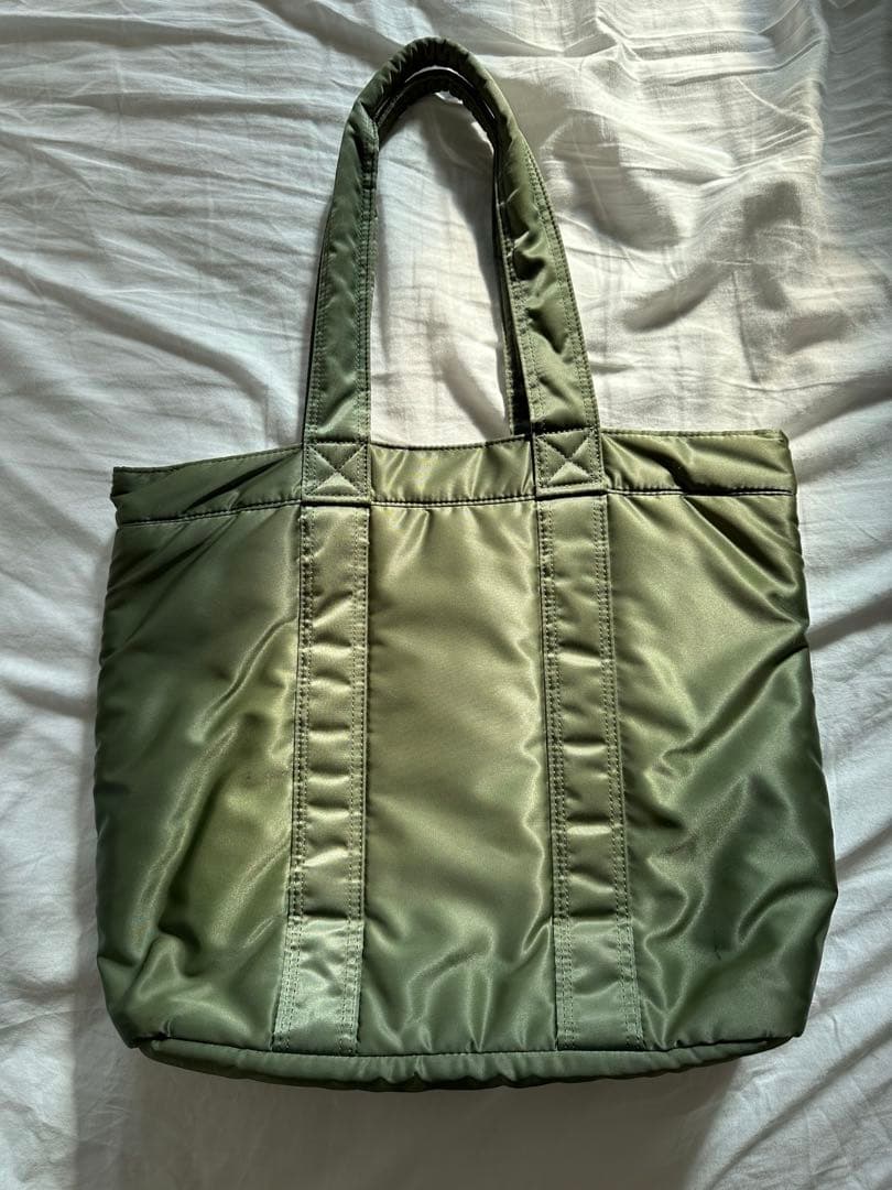 PORTER TANKER SQUARE TOTE BAG(L)セージグリーン TANKER SQUARE TOTE
