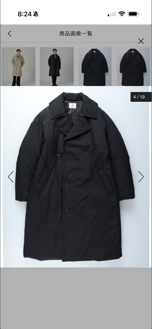 Salt&Pepper ライトオン　中綿ステンカラーコート　　 ブラック Salt＆Pepper ステンカラーコート コート 「Salt＆Pepper」フード着脱