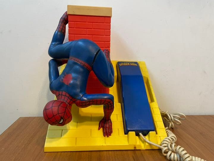 【希少】ビンテージ　スパイダーマン　テレフォン Vintage Spider Man Marvel Comics Corded Home Phone Landline