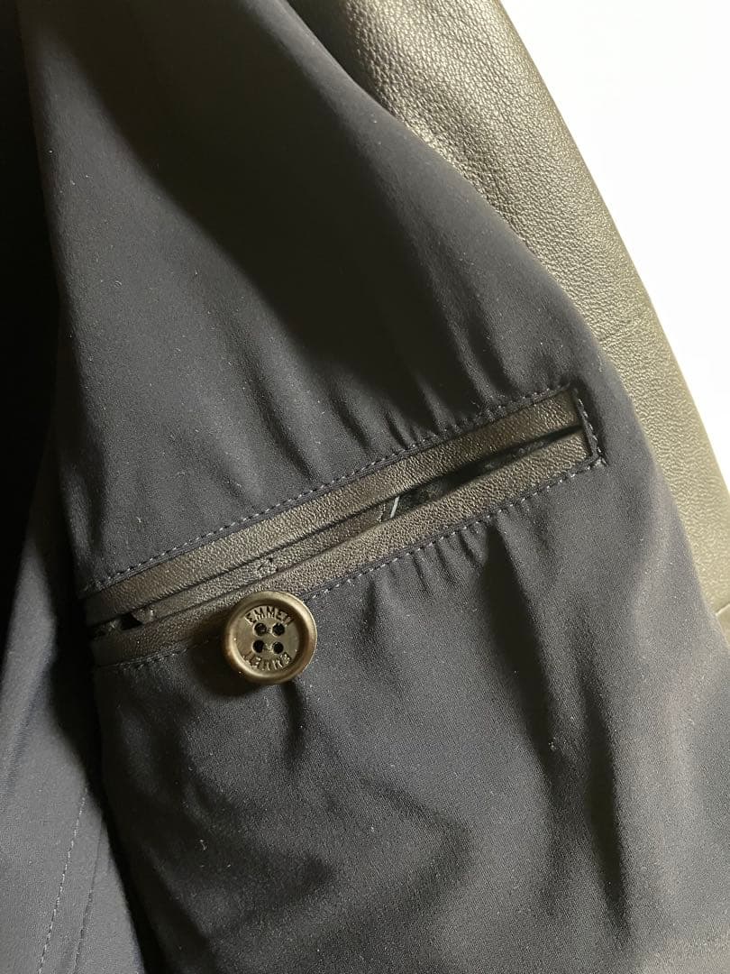 EMMETI VALLICO SP ダークネイビーシングルライダースビームス別注