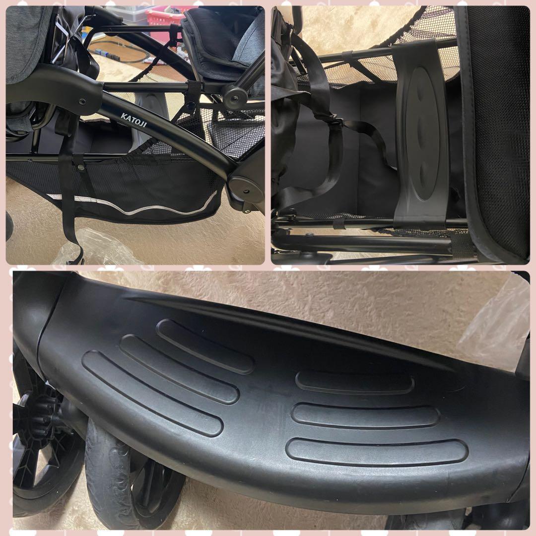 《良品》KATOJI カトージ 2人でゴーDX 2人乗りベビーカー デニム