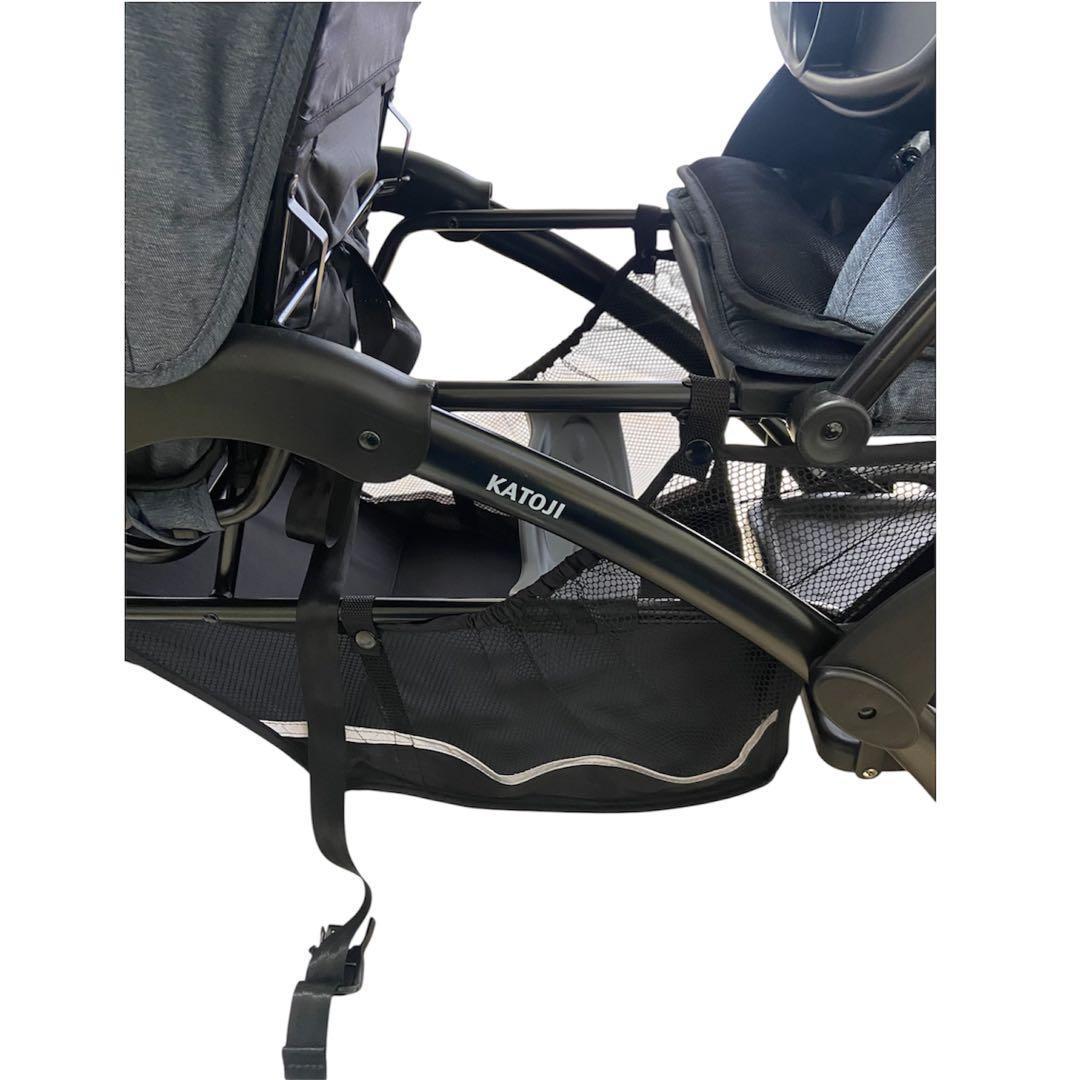 《良品》KATOJI カトージ 2人でゴーDX 2人乗りベビーカー デニム