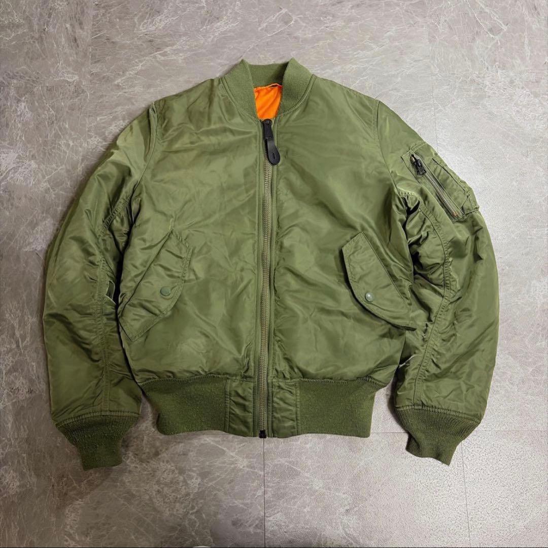 MA-1 フライトジャケット オリーブグリーン - メルカリ