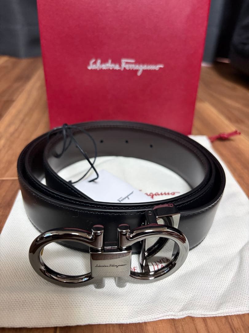 Salvatore Ferragamo フェラガモ　ブラック ベルト新品 FERRAGAMO（フェラガモ） サルヴァトーレフェラガモ ベルト Salvatore