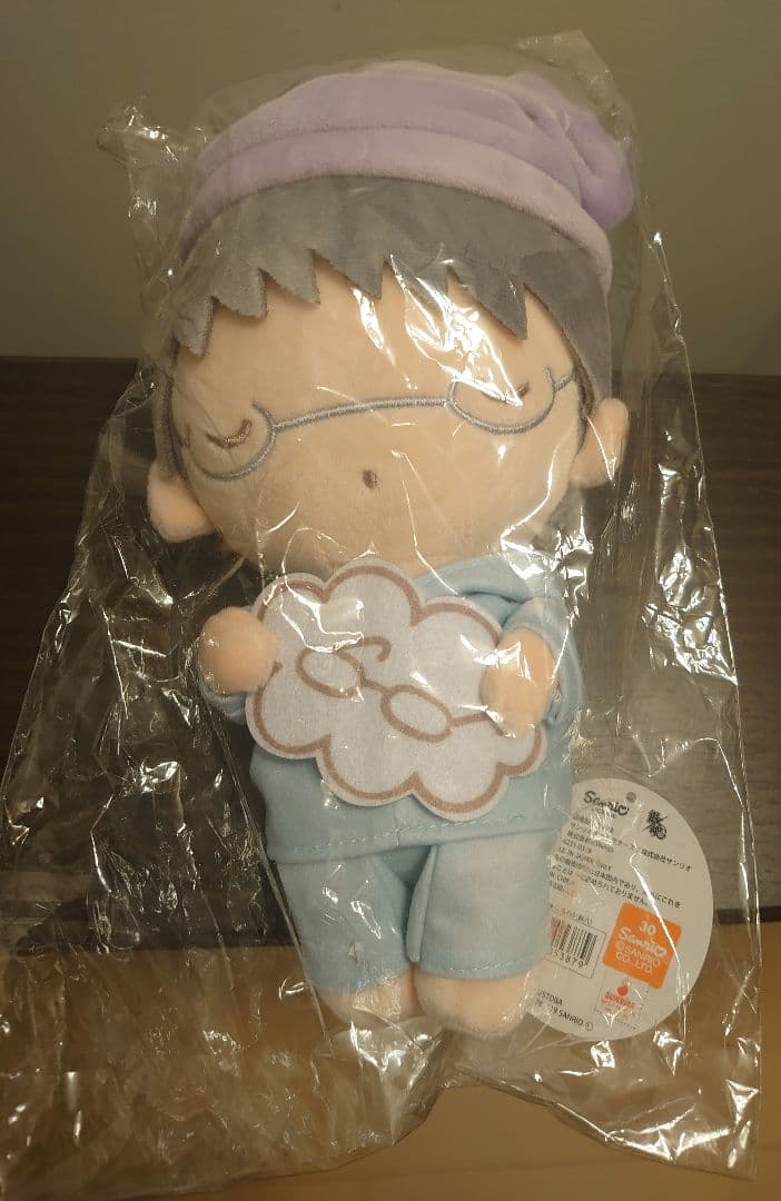 銀魂サンリオむにゅぐるみ おやすみ柄 万事屋セット　コラボグッズ