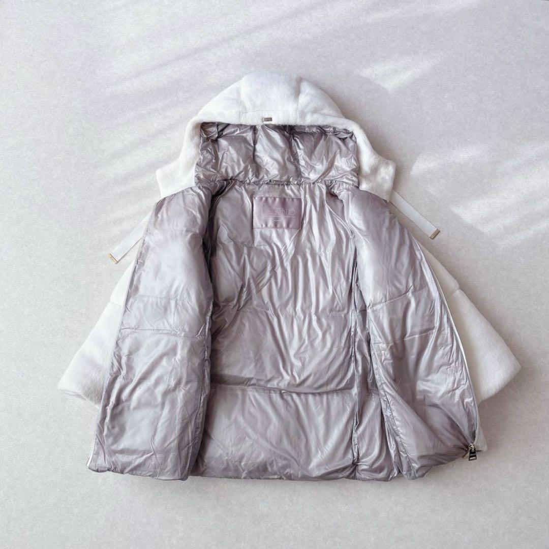 HERNO｜Resort ふわふわ エコファーショートダウン ホワイト 38 - メルカリ