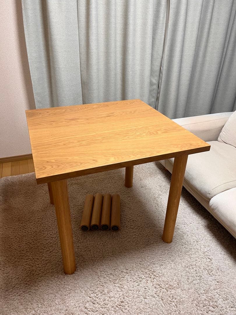 無印良品　木製テーブル 80×80cm オーク　天板のみ 木製テーブル天板 | 無印良品