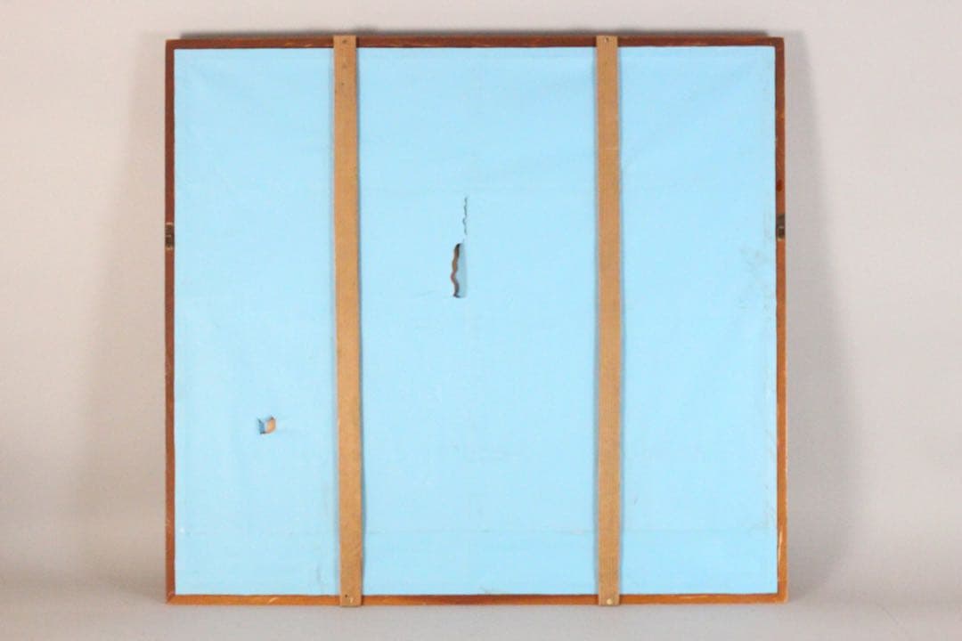 No5540 額装　米重忠夫　「八が岳山麗」　日本画　10号　紙本　送料無料