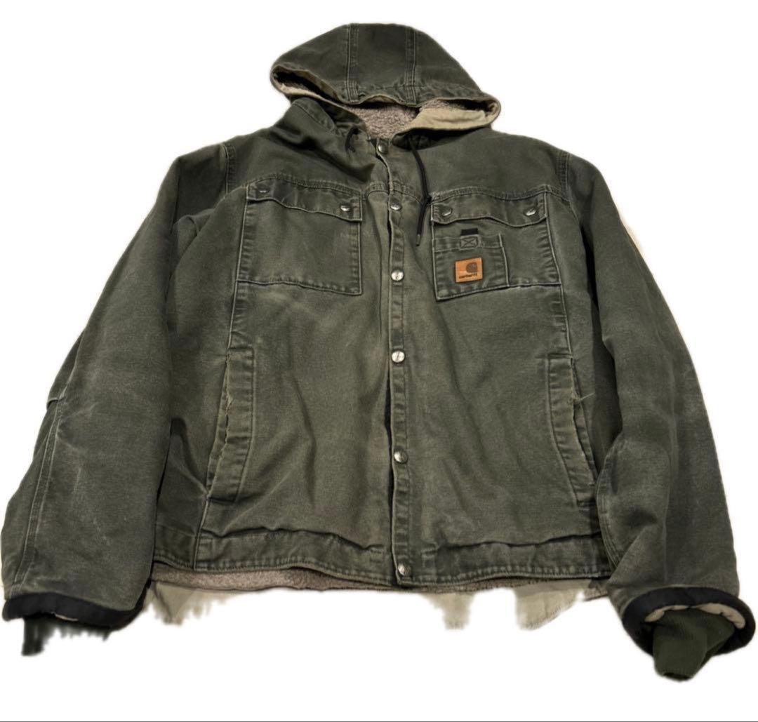 Carhartt カーハート ダックワークジャケット オリーブ カーキ Carhartt カーハート デトロイトジャケット ワークジャケット 企業ロゴ