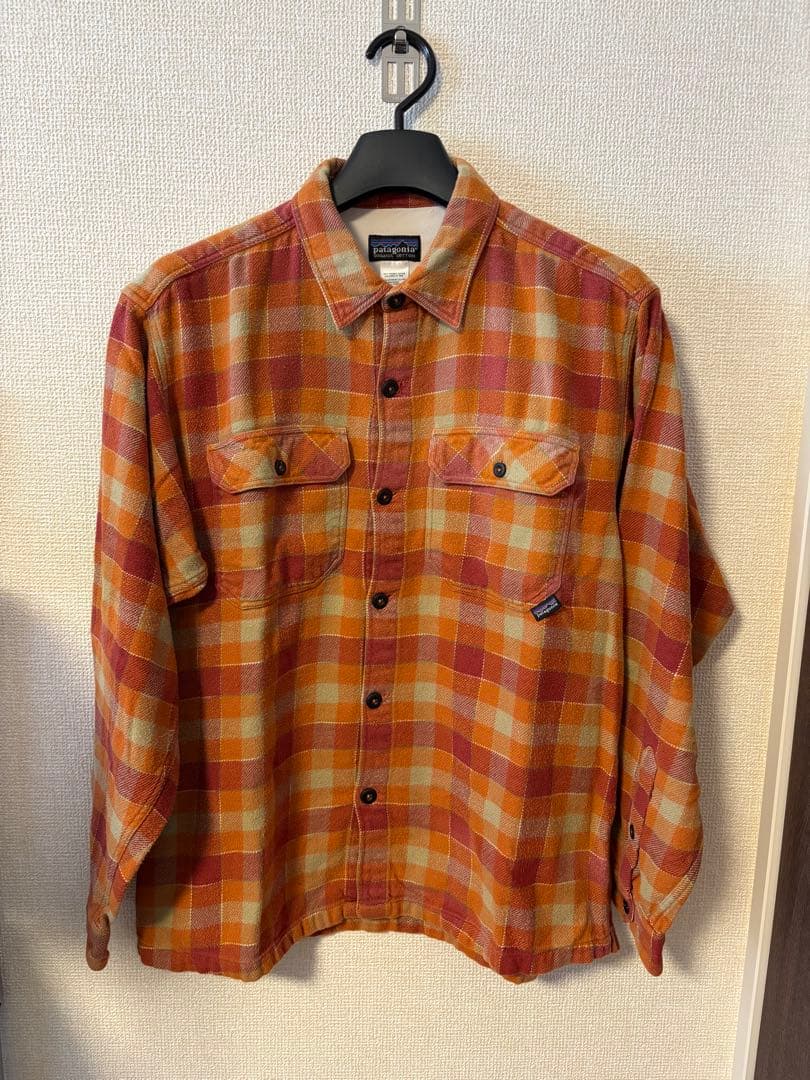 S ルーマニア製 patagonia ヘビネル フランネルチェックシャツ 00's Patagonia オンブレチェック柄 ヘビーネルシャツ 