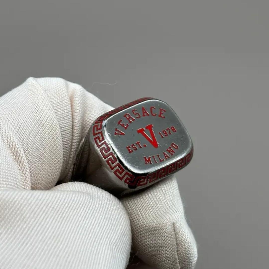 VERSACE 希少 ロゴ リング シルバー レッド シグネットリング 楽天市場】ヴェルサーチ 指輪 ブランド ロゴリング ゴールド シルバー