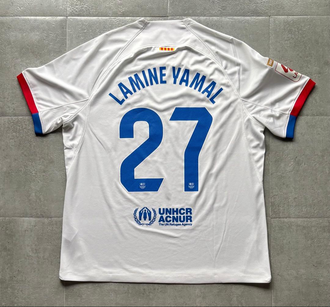 美品　23-24 ラミン・ヤマル　バルセロナ　NIKE ユニフォーム　正規品 NIKE FCバルセロナ 23/24 ユニフォーム サード 半袖 レプリカ #27