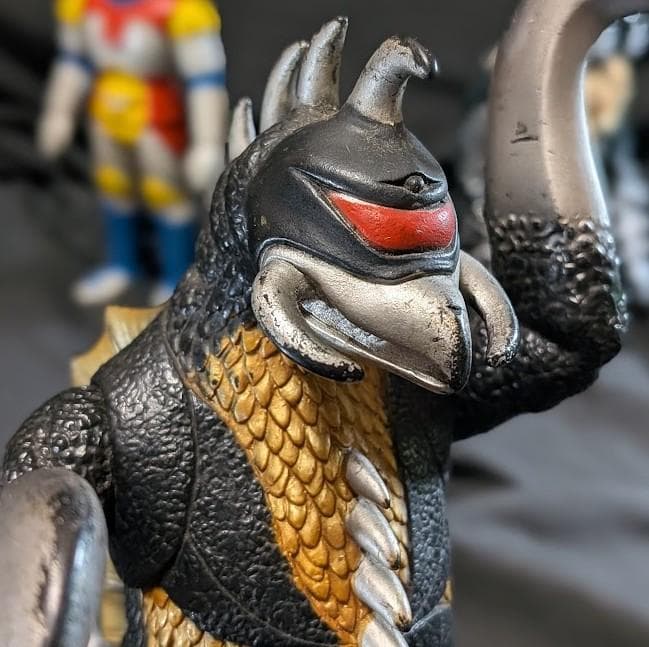 ジェットジャガー・メガロ・ガイガン（バンダイ）昭和ゴジラ登場怪獣 ソフビ３体