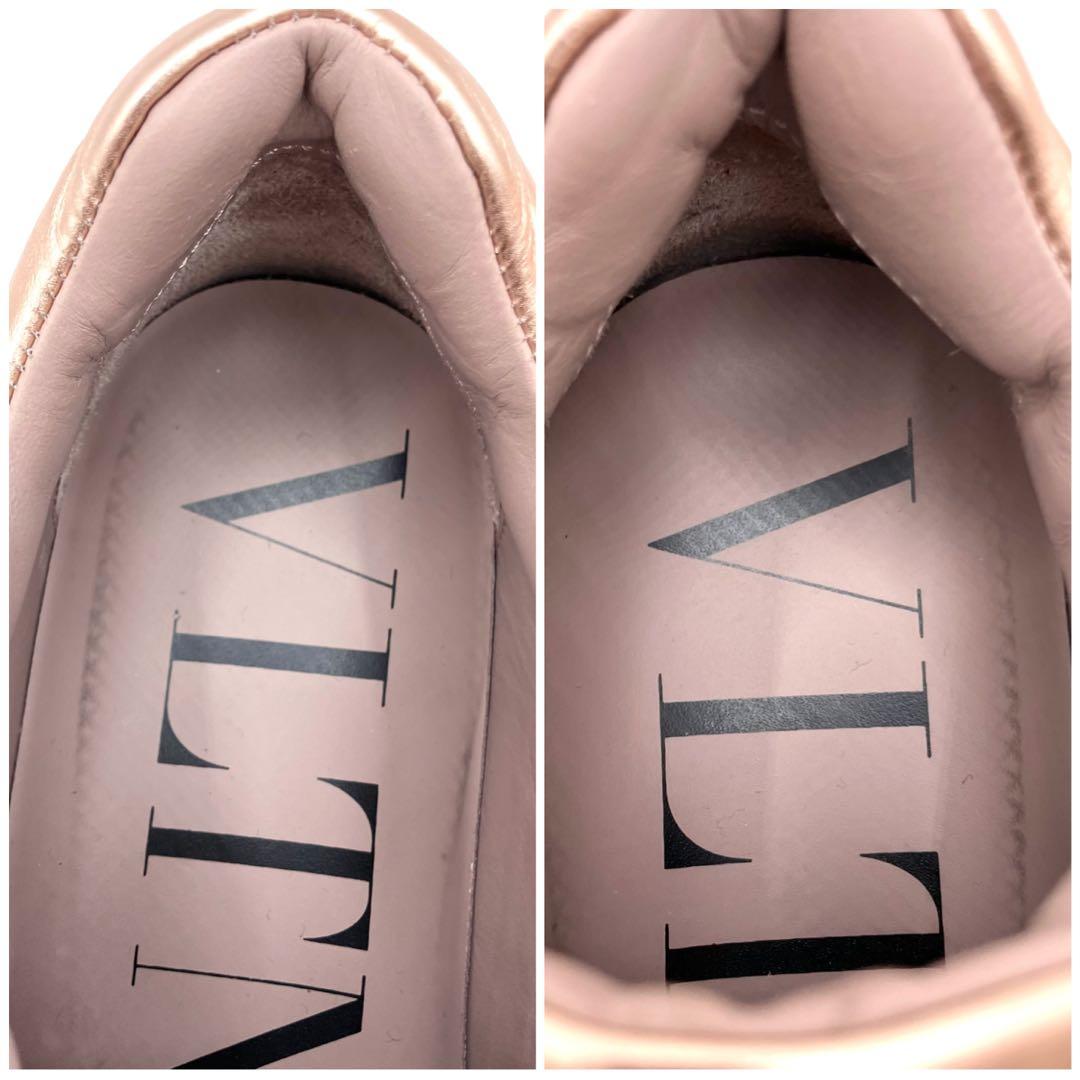 ヴァレンティノガラヴァーニ　スニーカー　24.5cm サイドロゴ メタリック