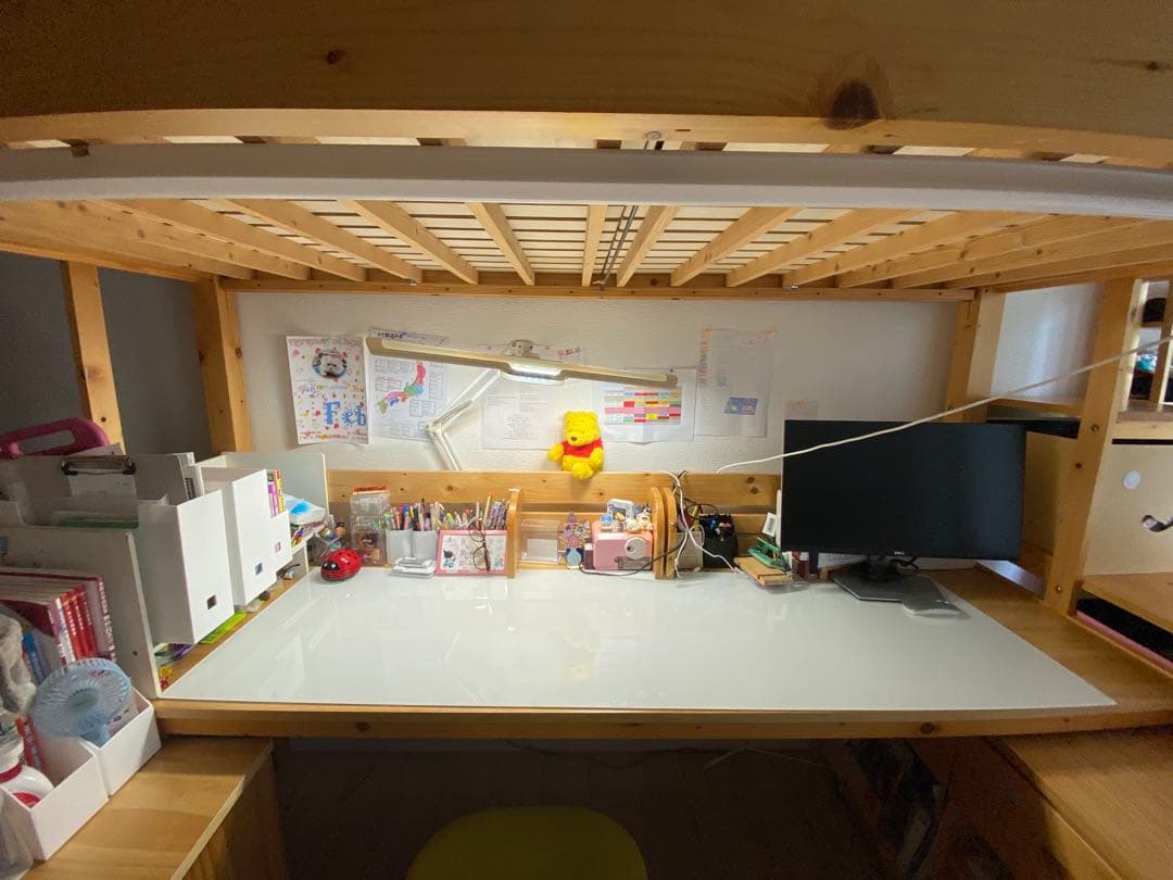 ロフトベッド・デスク付き・186.5cm