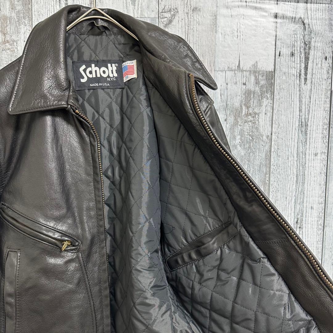 希少モデル】schott シングルレザージャケット 637 USA製 Dポケ - メルカリ