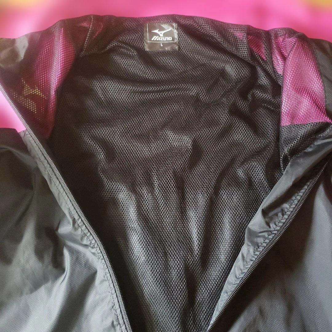 Mizuno 軽量ジップアップジャケット 黒/ピンク(Lサイズ) - メルカリ