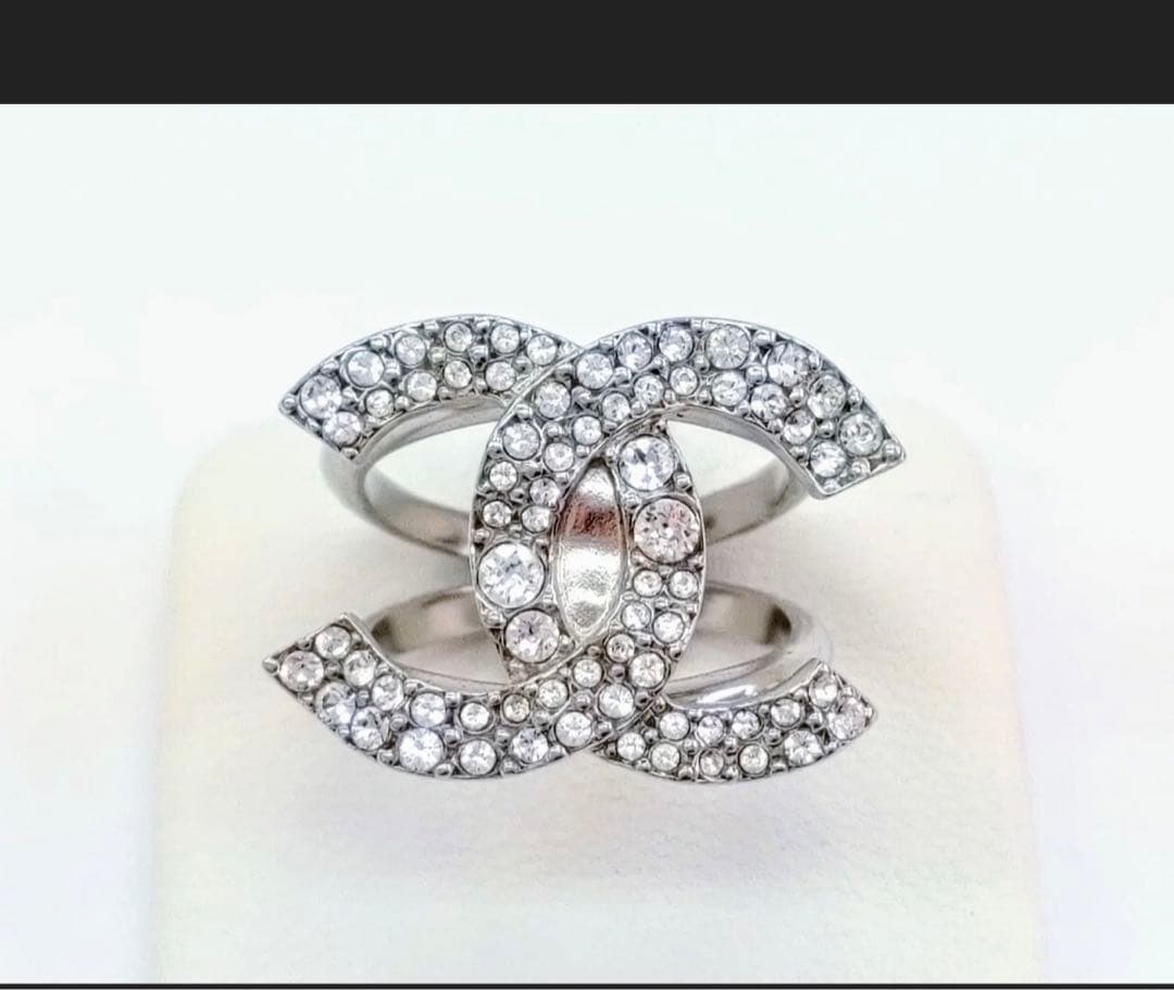 ココマーク ビジューリング CHANEL（シャネル） ココマーク スクエアリング 指輪 ゴールド 03P 約