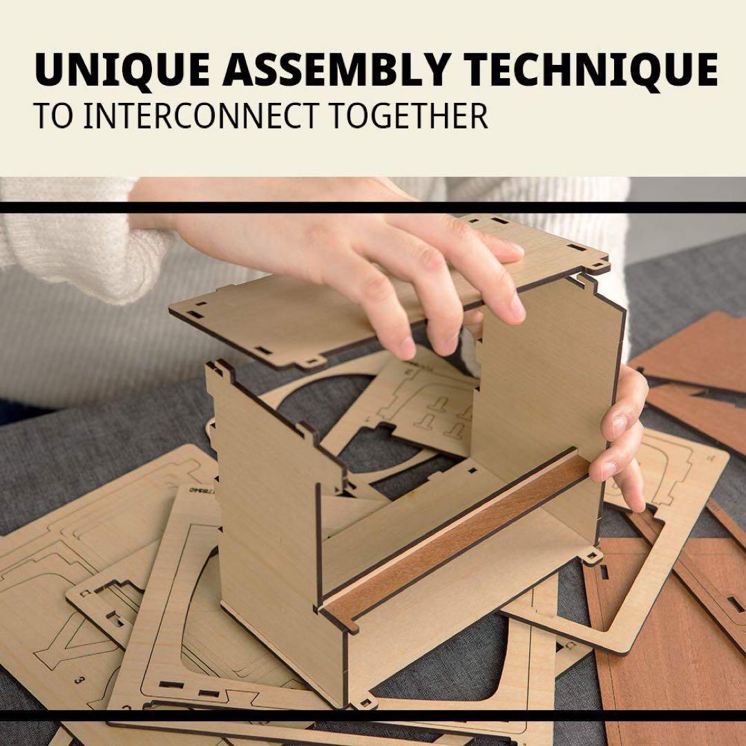 WOODSUM ❤️木製3D パズル スマートフォンテレビDIYキット 大人用