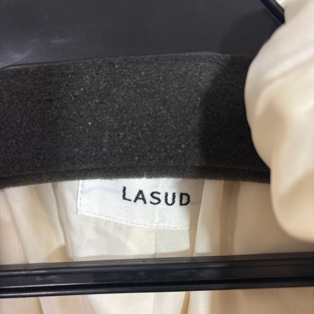 LASUD ファーボアコートアイボリー 未使用品 サイズ9号 定価34000円