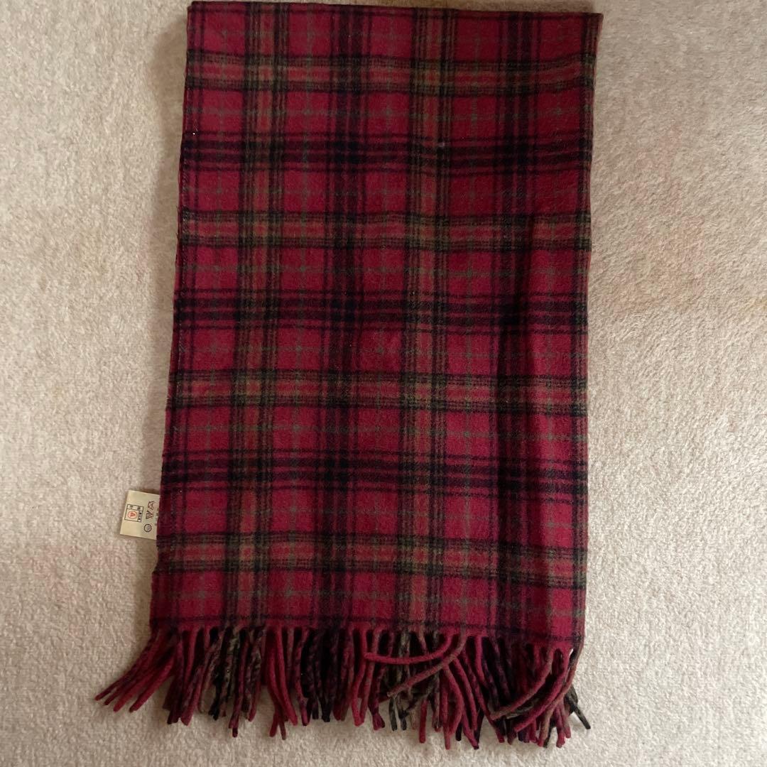 ラルフローレン ブランケット ひざ掛け チェック柄 ウール100％ 日本製