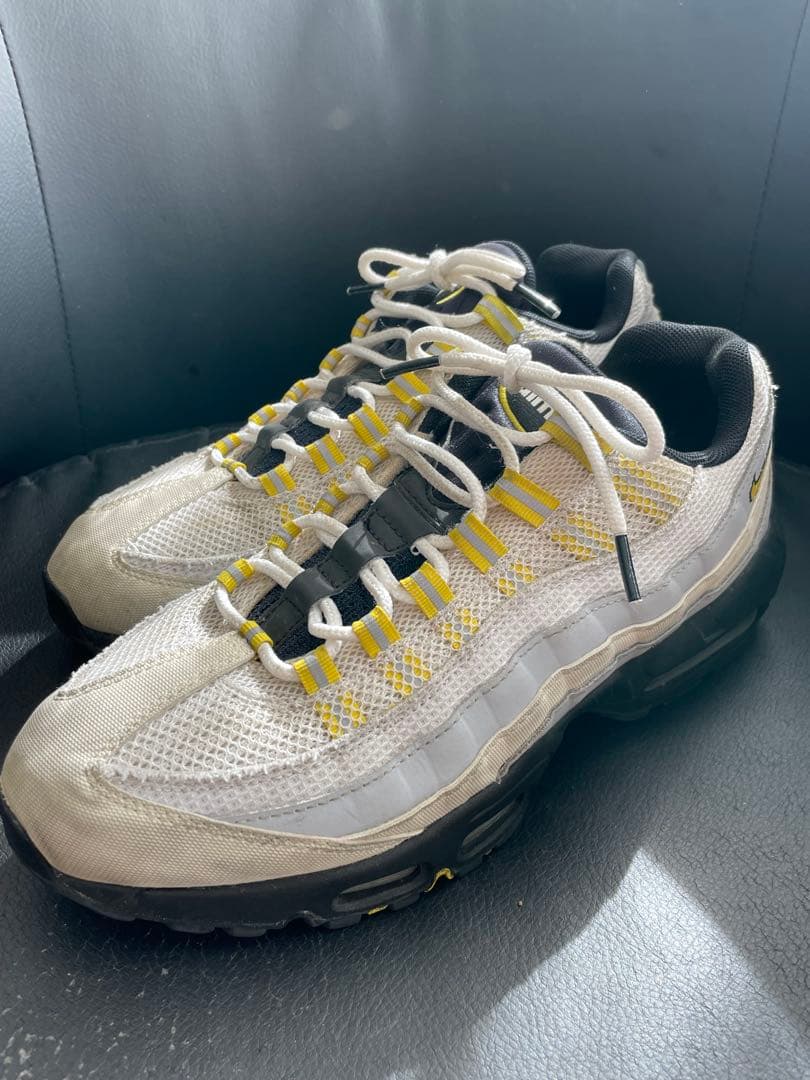 NIKE エアマックス95 ESSENTIAL 27.5cm ホワイト/イエロー