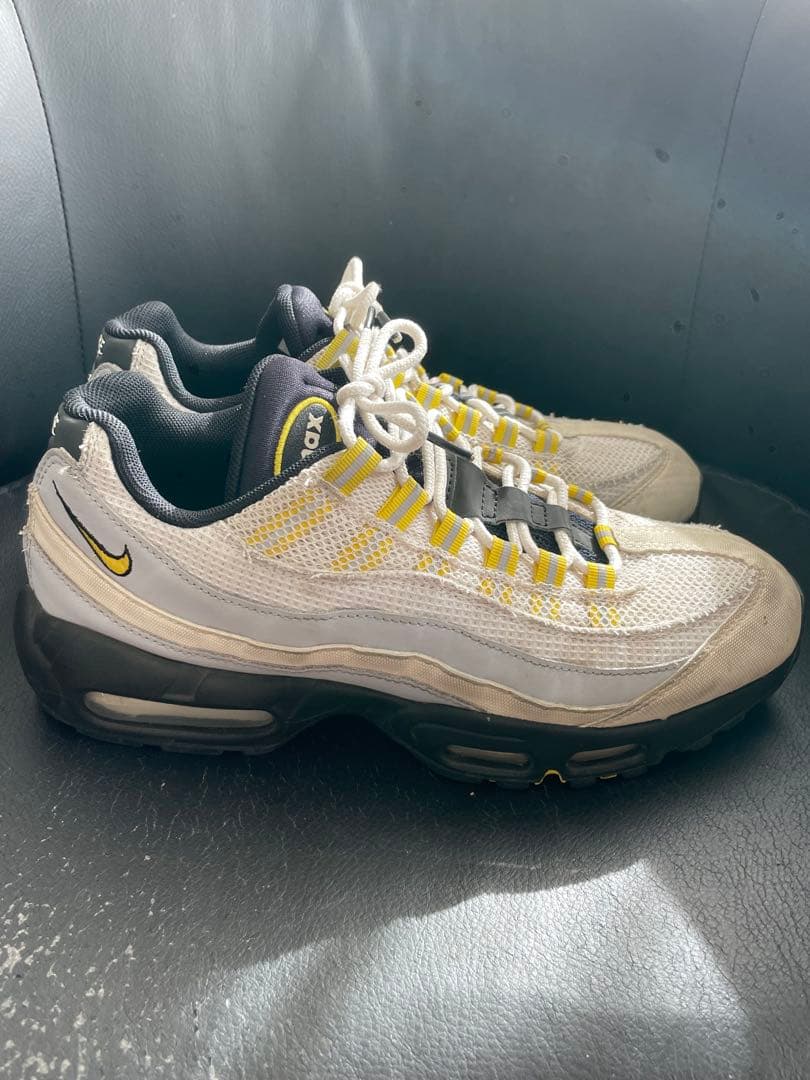 NIKE エアマックス95 ESSENTIAL 27.5cm ホワイト/イエロー