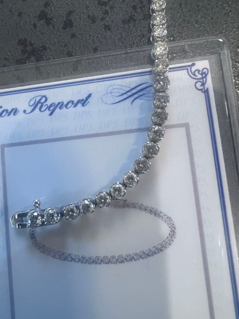 K18WG 天然ダイヤモンド ブレスレット 4.20g 3ct