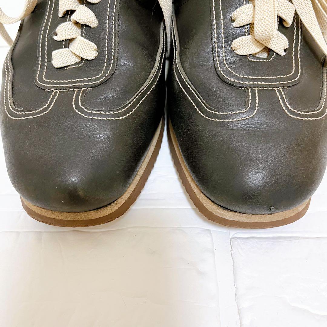 HERMES✨Hロゴ クイック レザー スニーカー 黒 36 イタリア製 - メルカリ