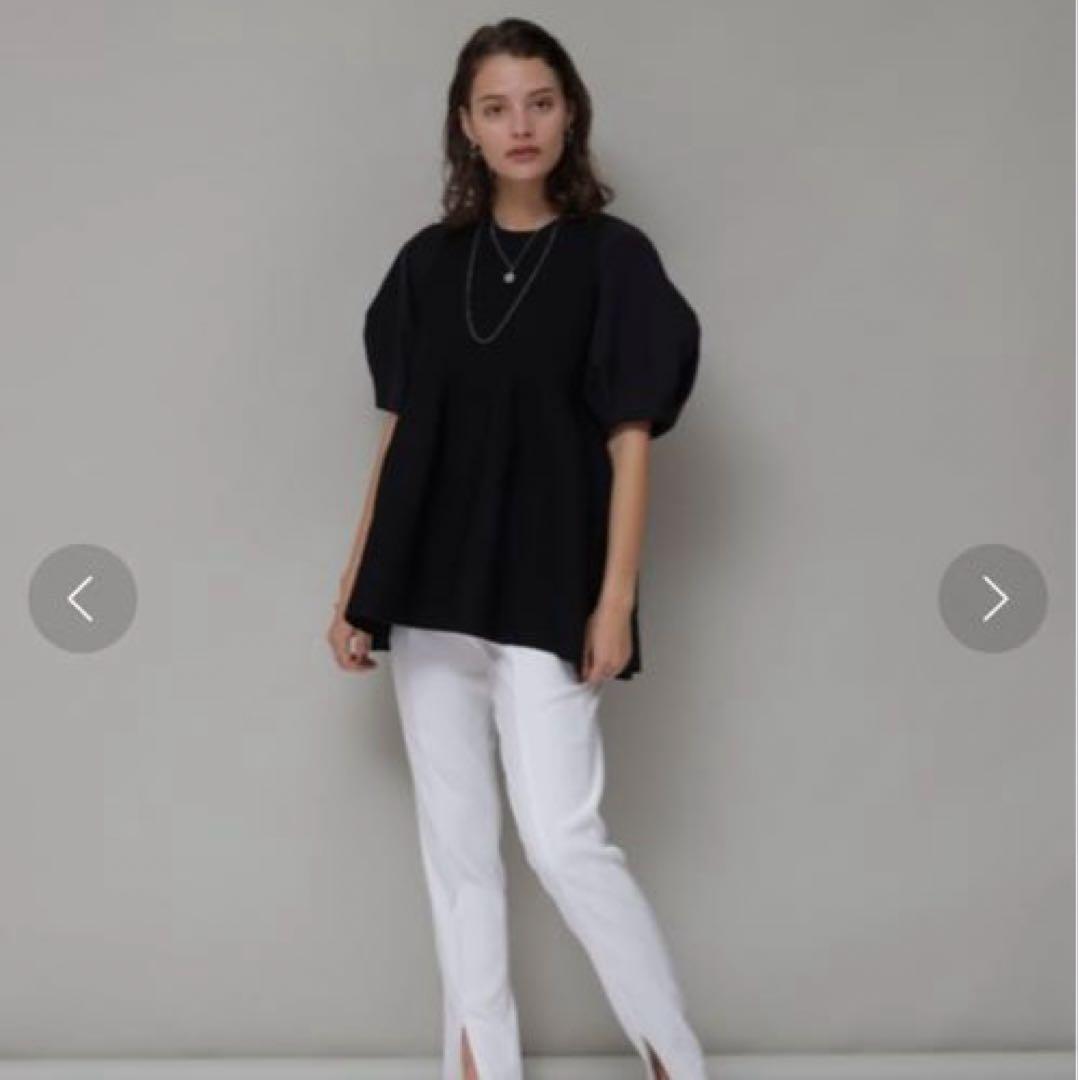 即日発送！美品 CADUNE ブラック ペプラムニット - メルカリ