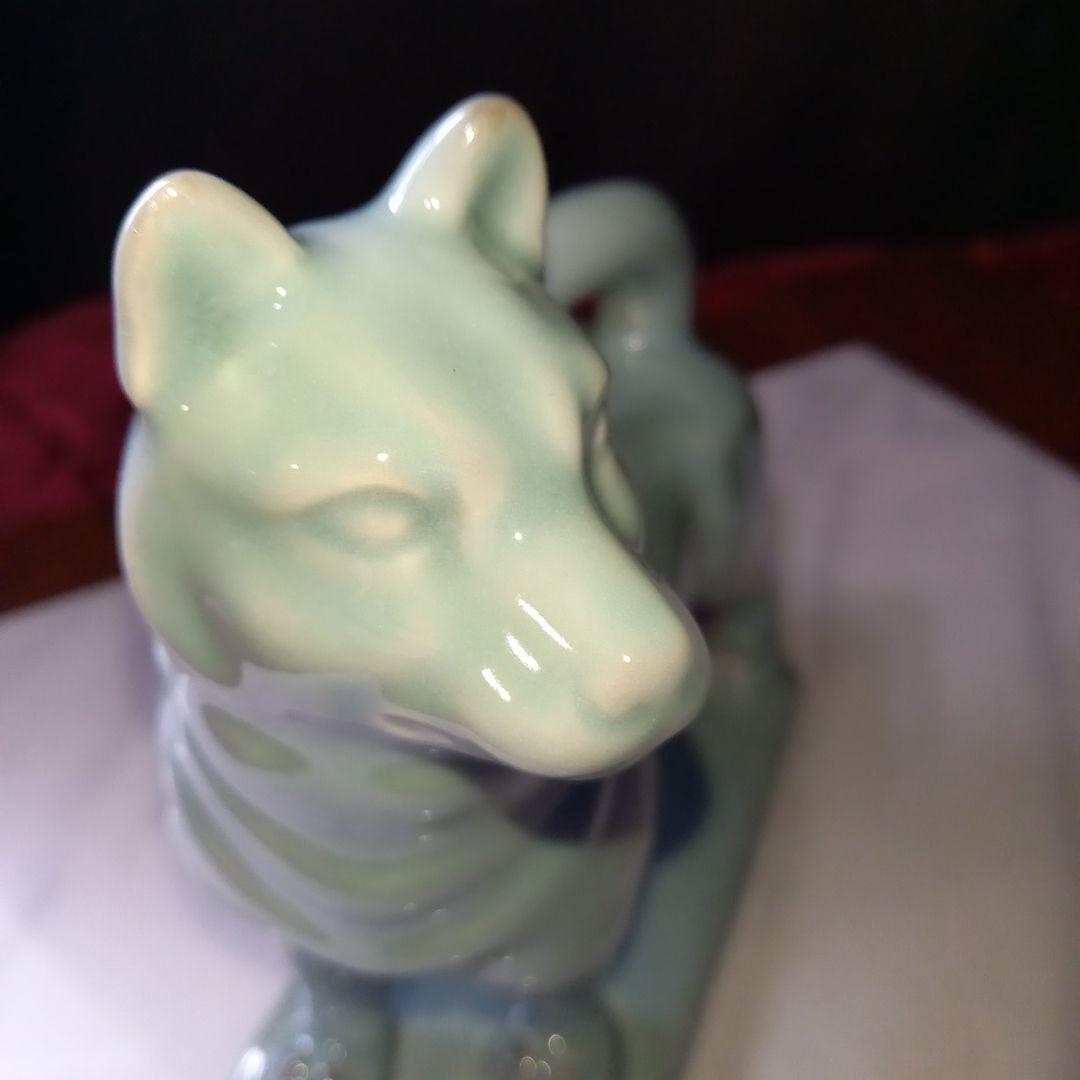 柴犬 土渕啓諭 清水焼 青磁 犬 置物 日本犬 陶器 オブジェ 京焼 - メルカリ