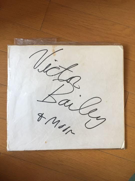 （稀少）ヴィクターベイリー 直筆サイン色紙