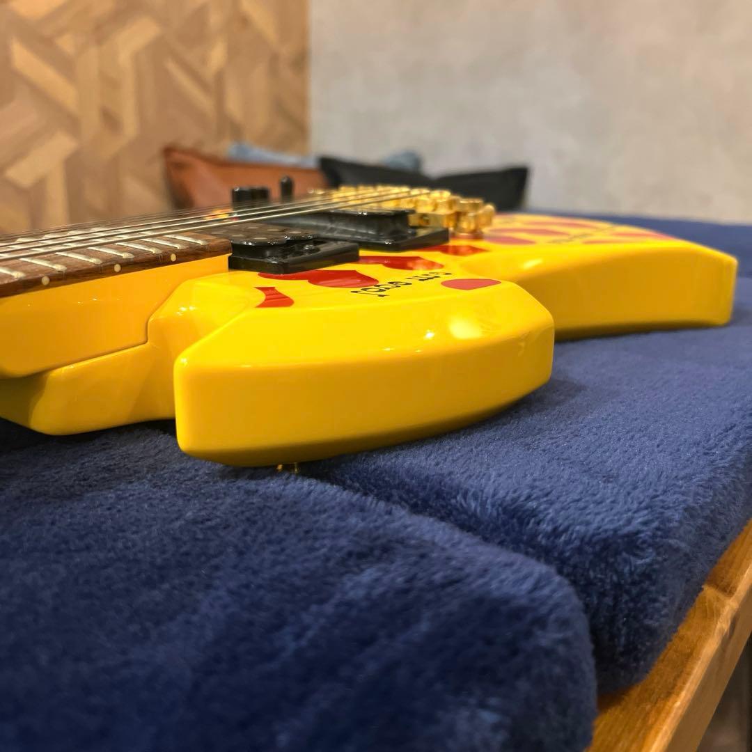 美品 Burny hideモデル イエローハート イエローハートJr ミニギター