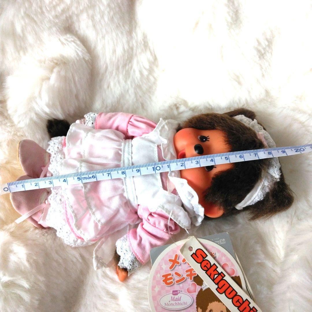 平成レトロ　メイド　モンチッチ　S　ピンク　ぬいぐるみ　セキグチ