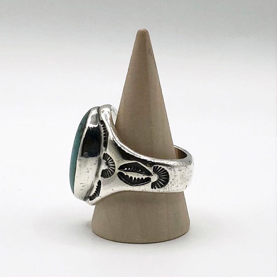 K刻印☆美品】ナバホ ターコイズリング シルバー 21号 インディアン