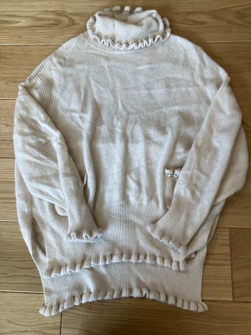 towavase カシミアニット TOWAVASE トワヴァーズ ホワイトカシミヤ カシュクール ニット パニエ