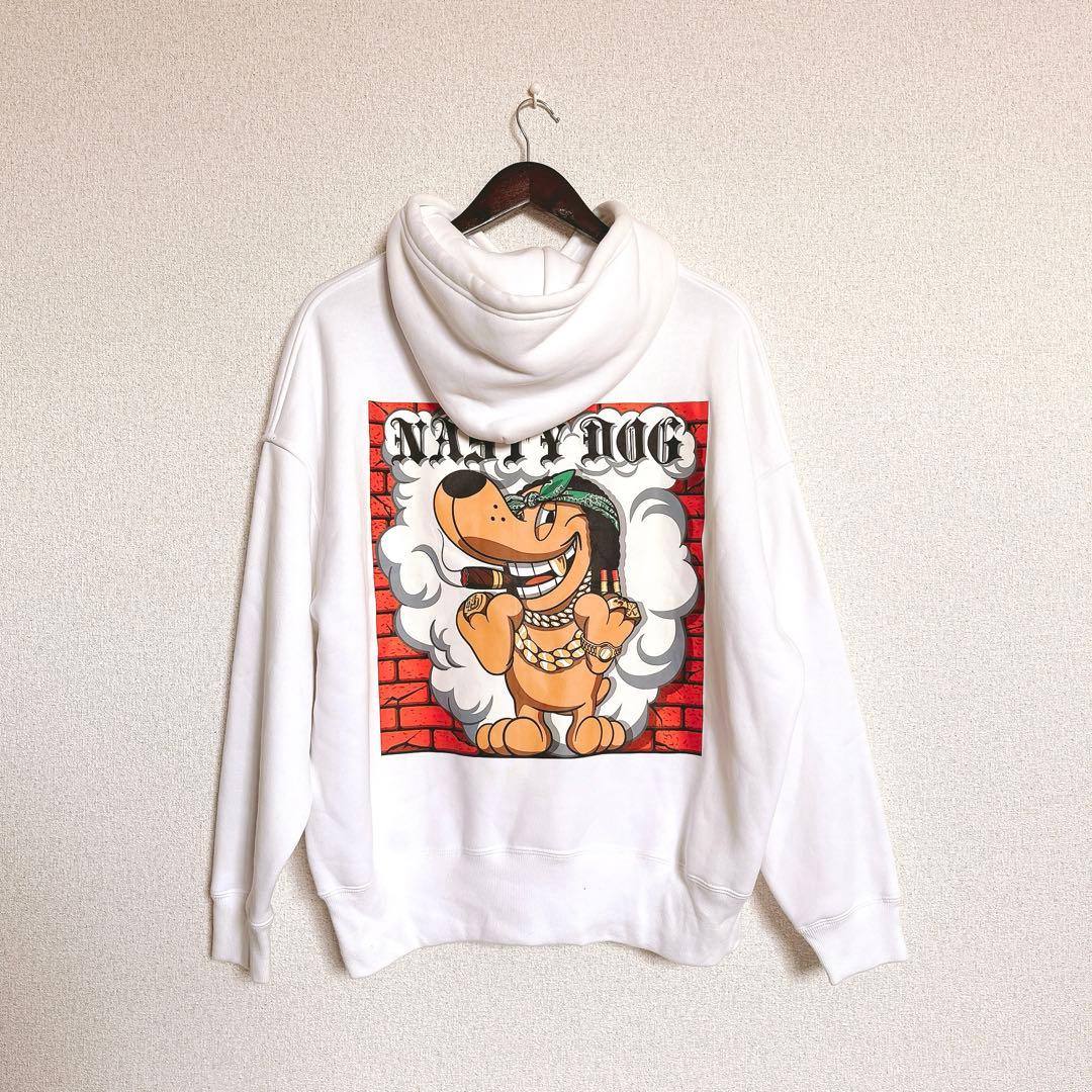 NastyDog ナスティードッグ パーカー ギャングパーカー 白 ホワイト