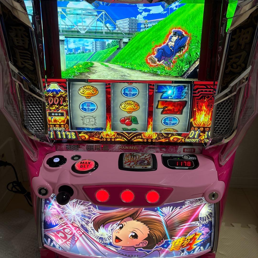 スマスロ実機 パチスロ L 押忍！番長4 操パネル 簡易ユニット付