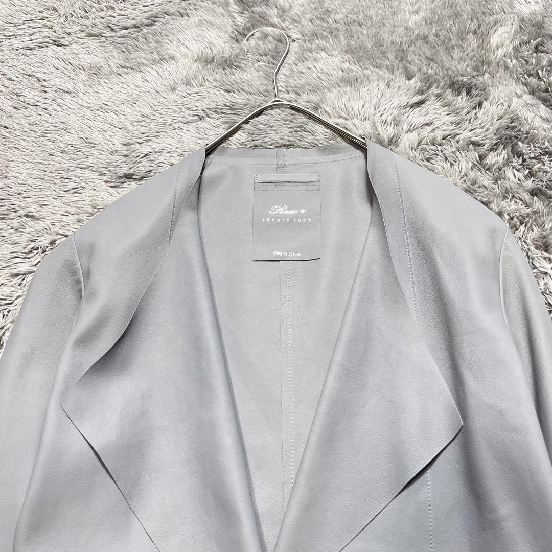 Theory luxe 山羊革 レザージャケット Raru+ グレー M相当 - メルカリ