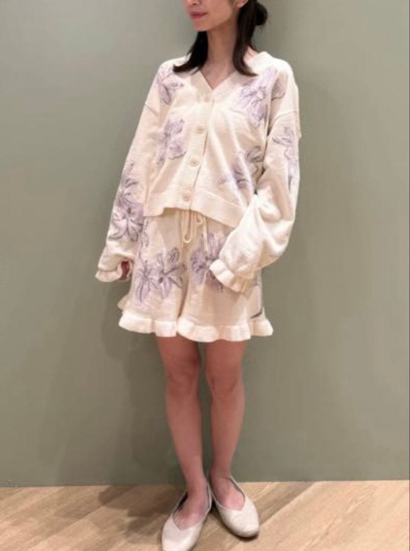 新品】ジェラートピケMUCHAリリージャガードカーディガン&ショート