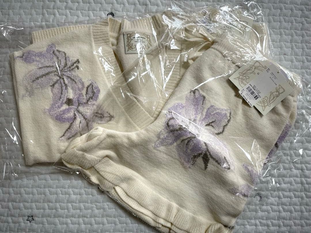 新品】ジェラートピケMUCHAリリージャガードカーディガン&ショート