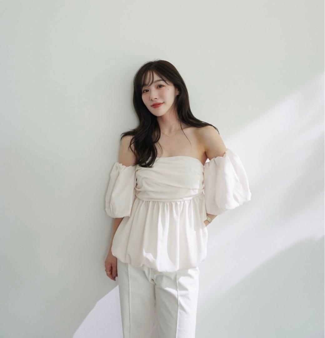 aimeine 2WAYバルーンブラウスオフホワイト