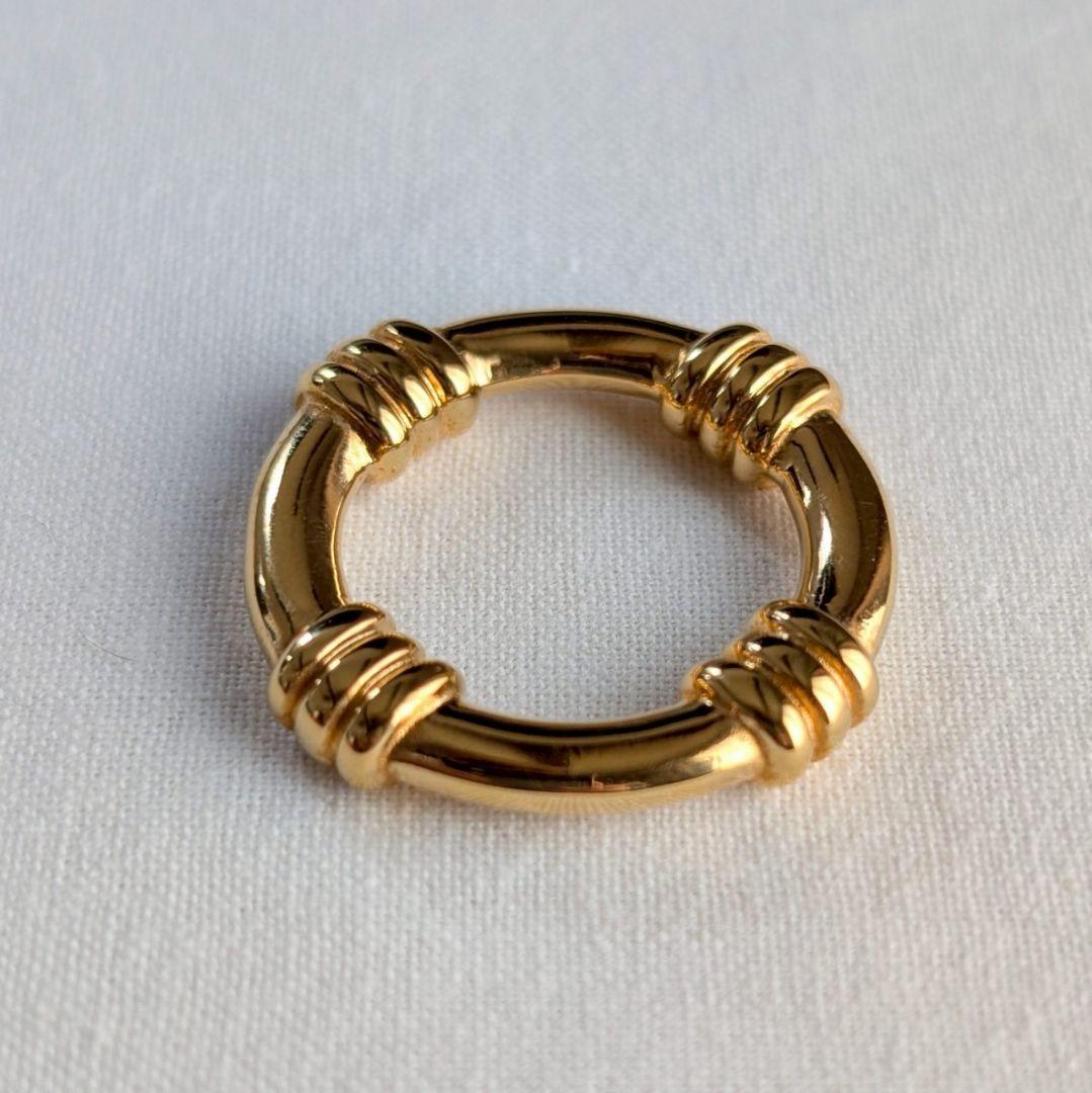 【美品】Hermes エルメス スカーフリング 《ブーエ》 GP