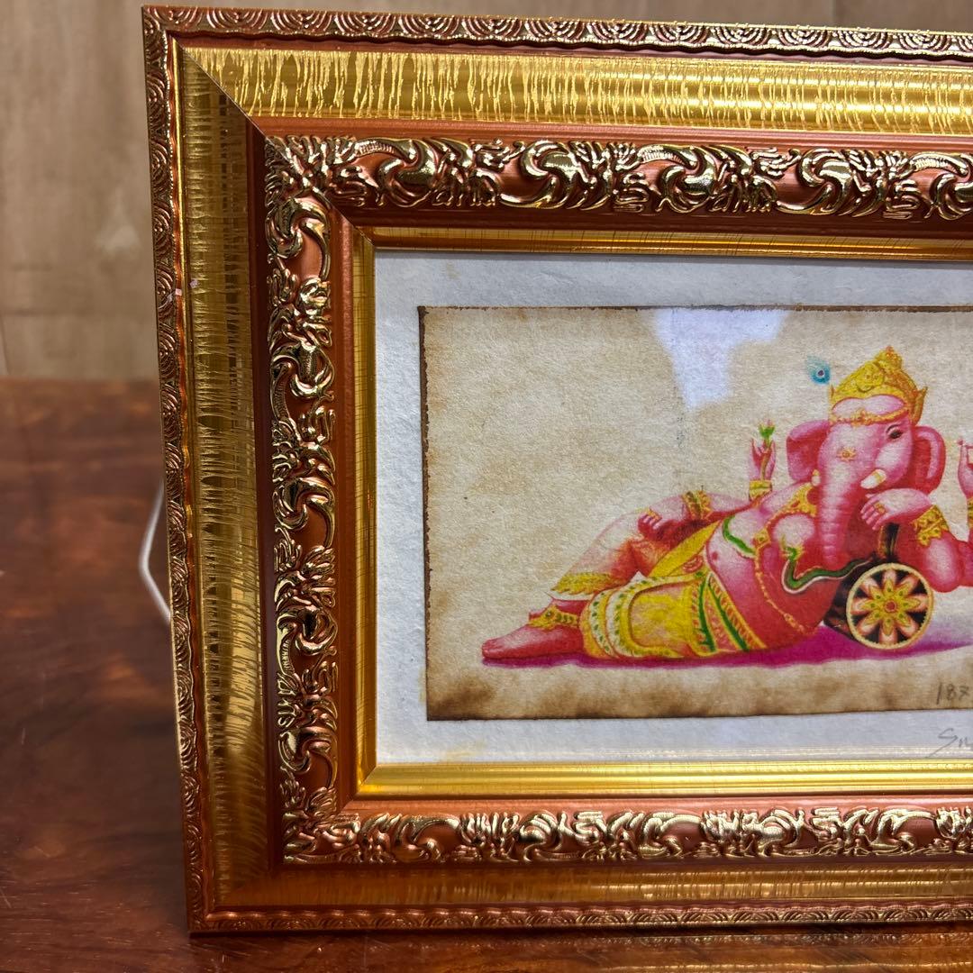 ガネーシャ 手描き絵画 限定版187/999 0115o37