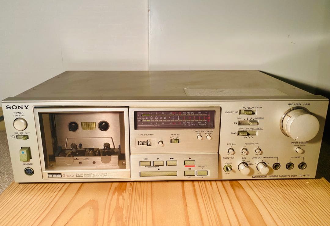 SONY ステレオ　カセットデッキ　TC-K75 L仕様　昭和レトロ Yahoo!オークション -「tc-k75」の落札相場・落札価格