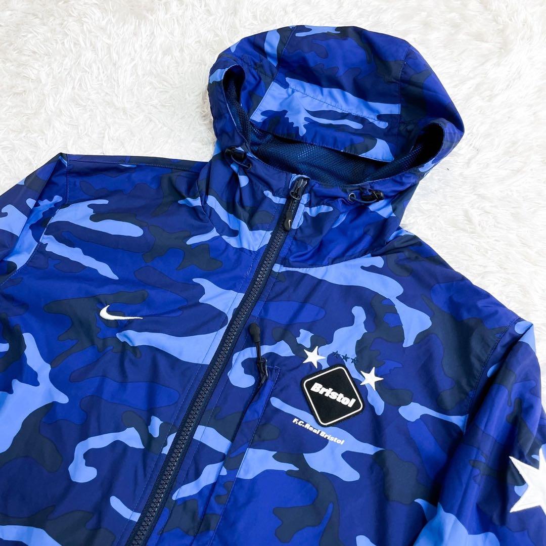 美品 エフシーレアルブリストル ナイロンパーカー ジャケット ブルー