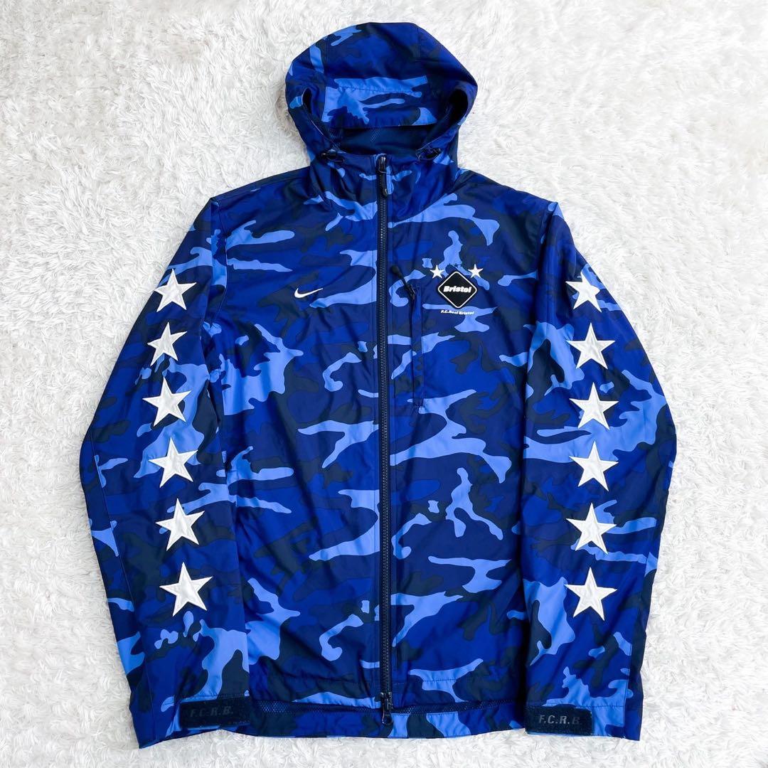 美品 エフシーレアルブリストル ナイロンパーカー ジャケット ブルー